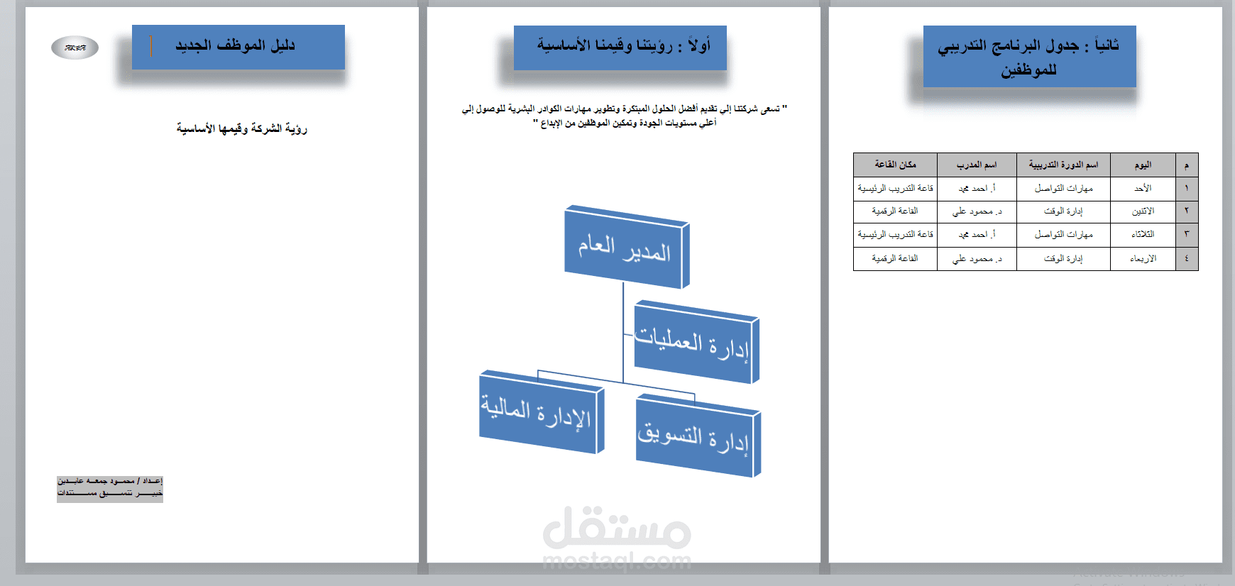 تصميم وتنسيق دليل إرشادي احترافي للشركات والموظفين MS Word.docx