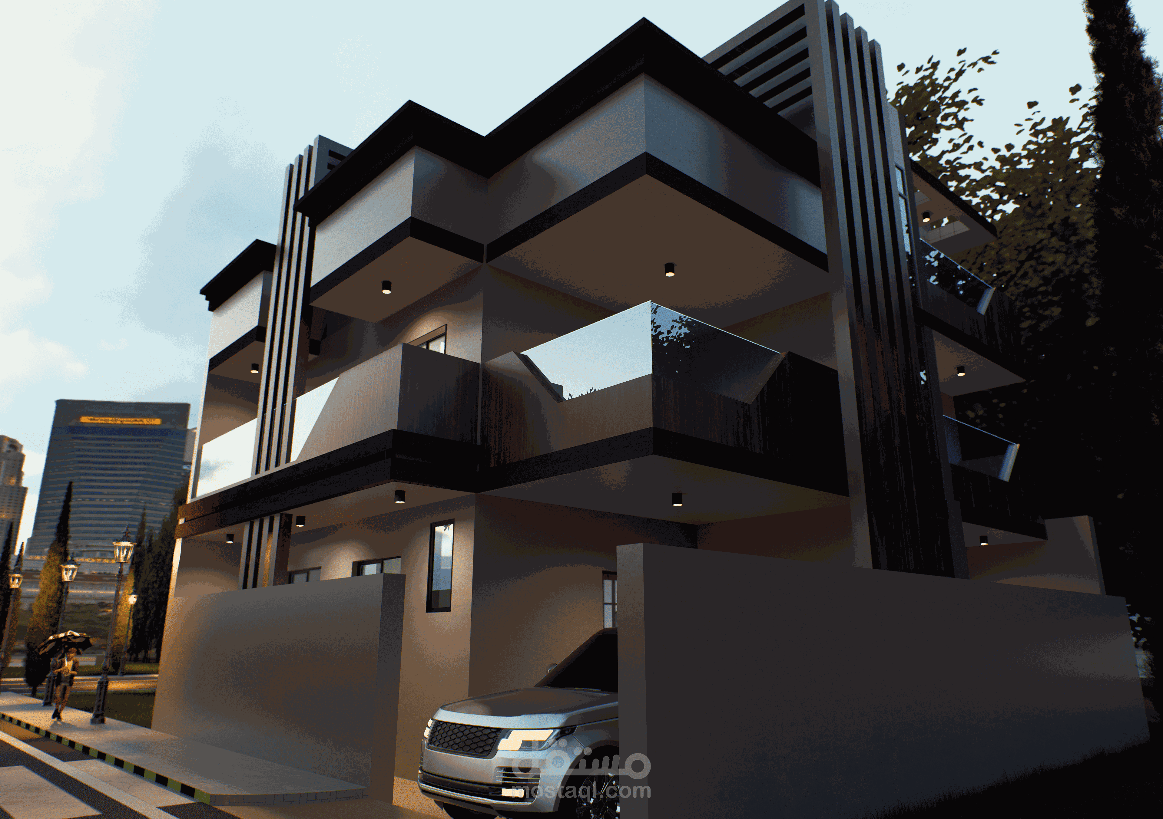 Modern two-story villa