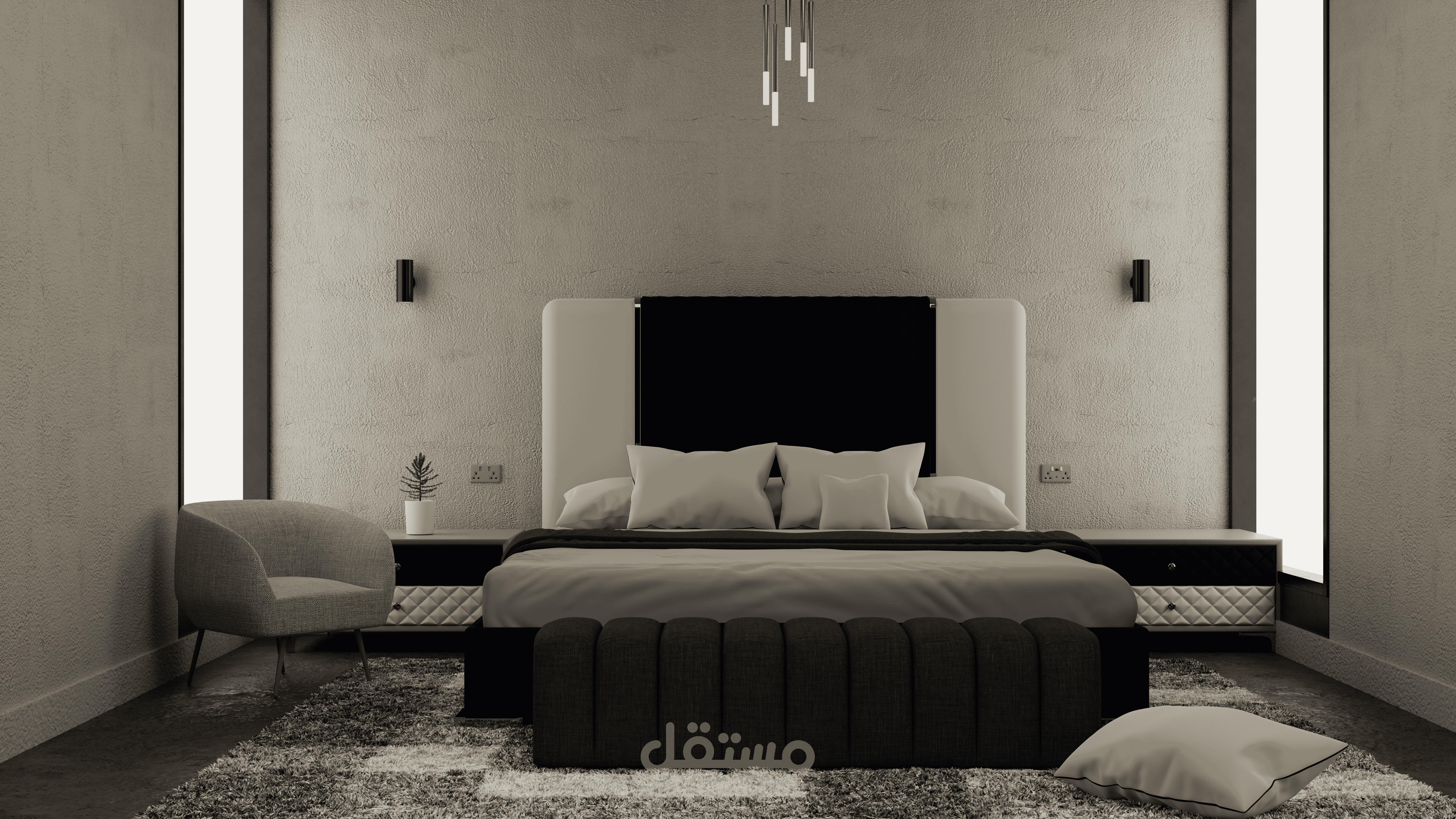 غرفة نوم تصميم احترافي