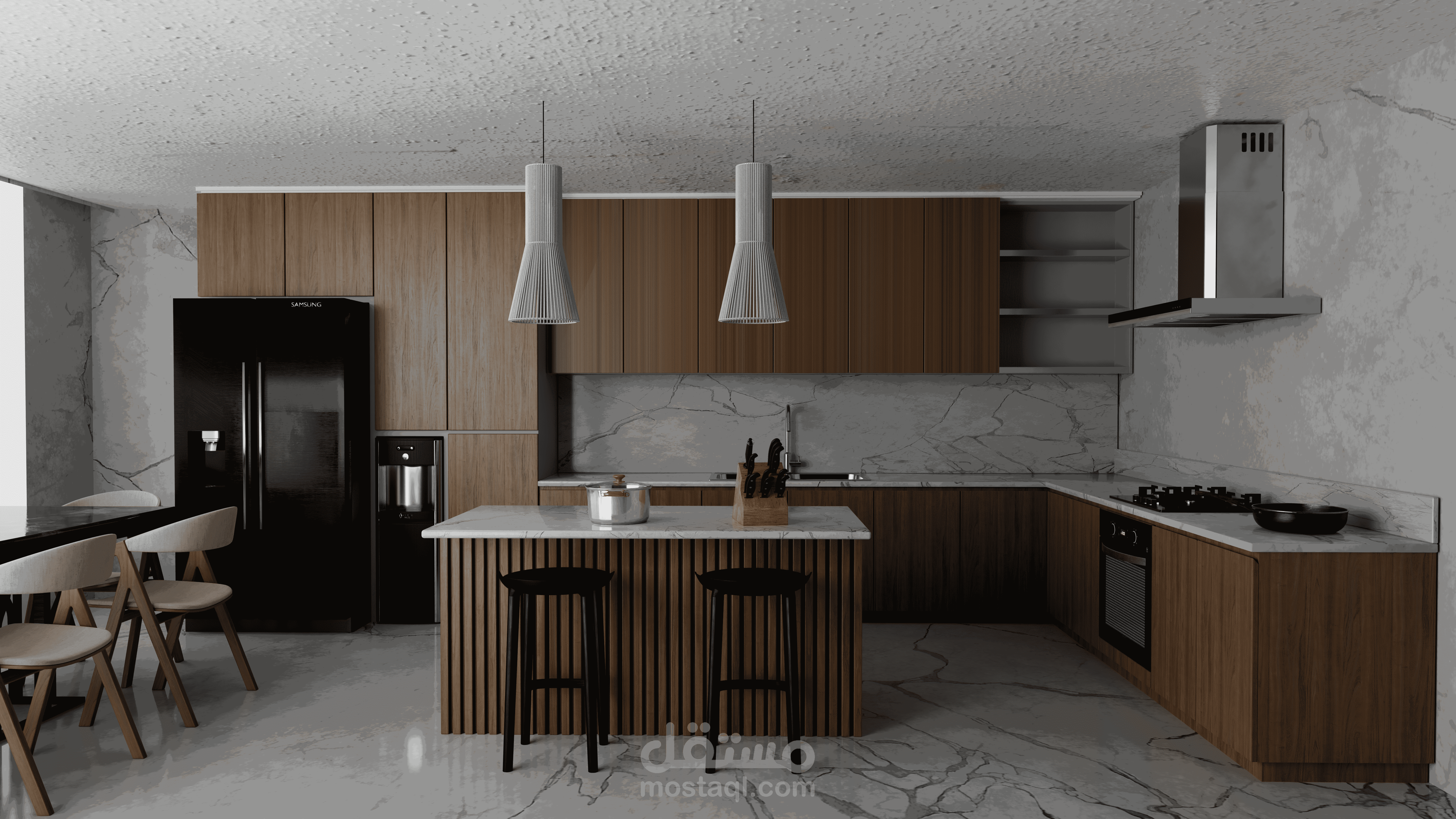 تصميم داخلي لمطبخ مودرن
