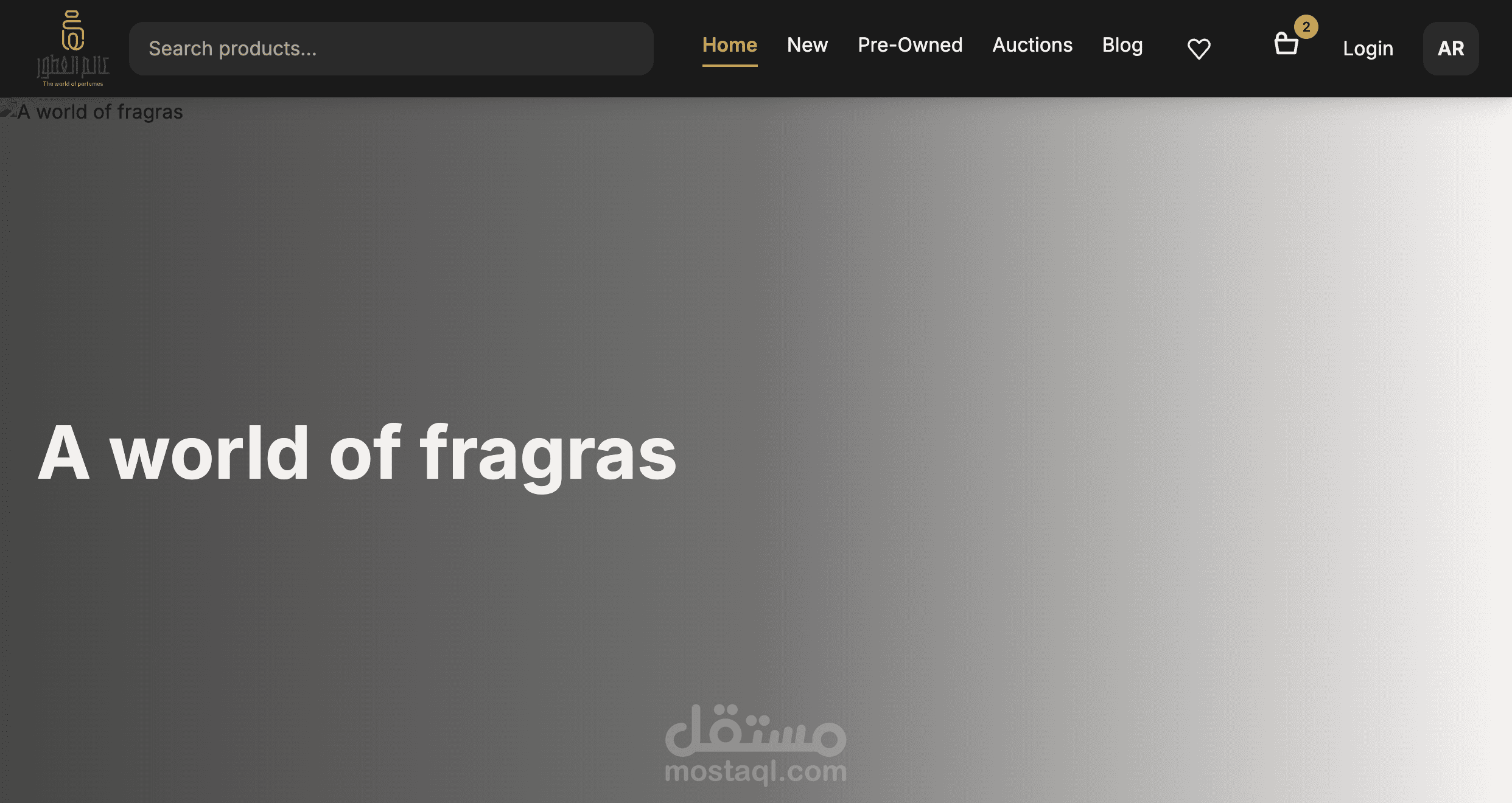 متجر إلكتروني متعدد البائعين للعطور مع لوحة تحكم وشحن ودفع إلكتروني