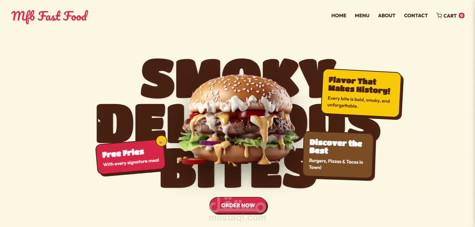 منصة مطعم Fast Food احترافية