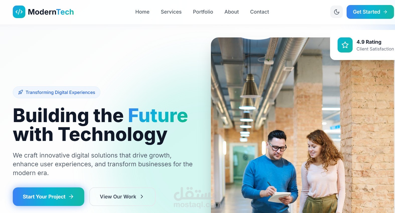 ModernTech Responsive Landing Page