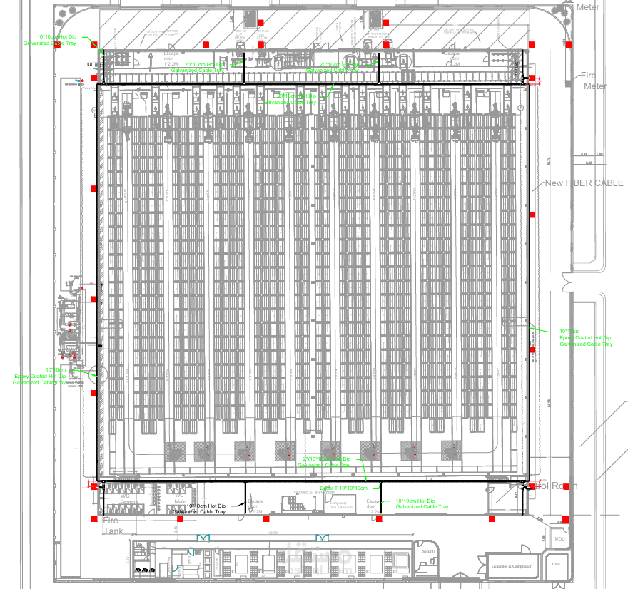 Cable routing of a factory