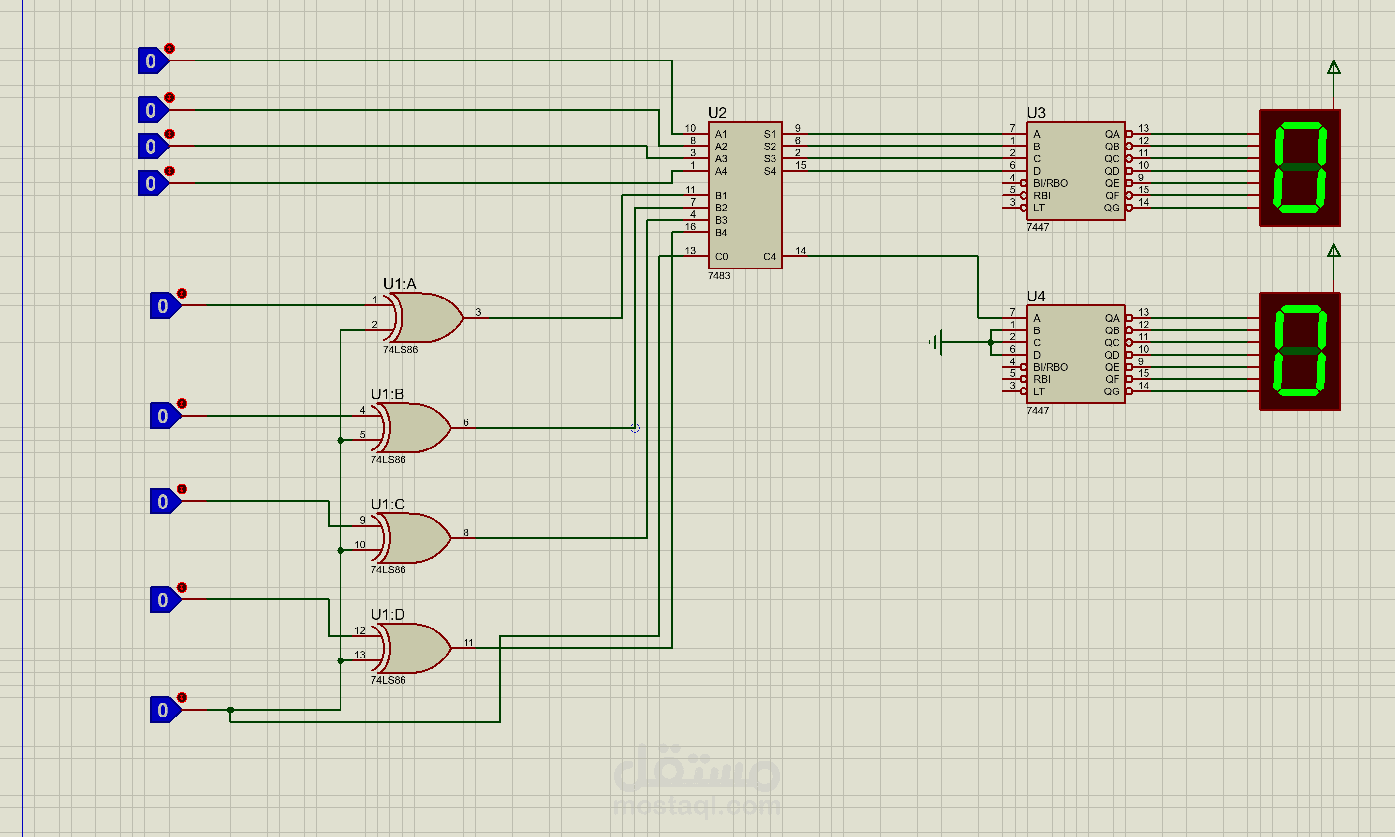 4-bit Binary Adder/Subtractor