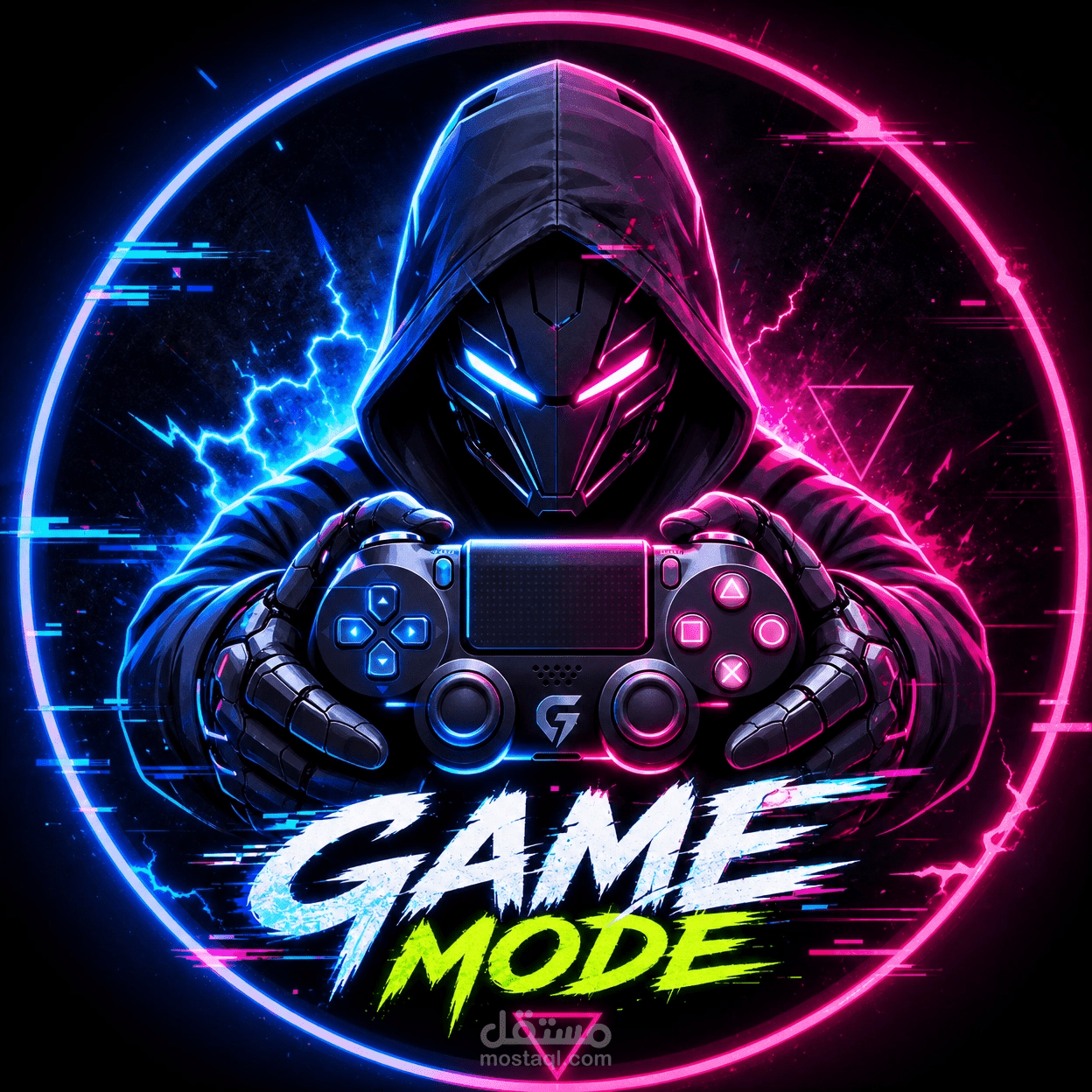 تصميم لوجو لقناه العاب اسمها "GAME MODE"