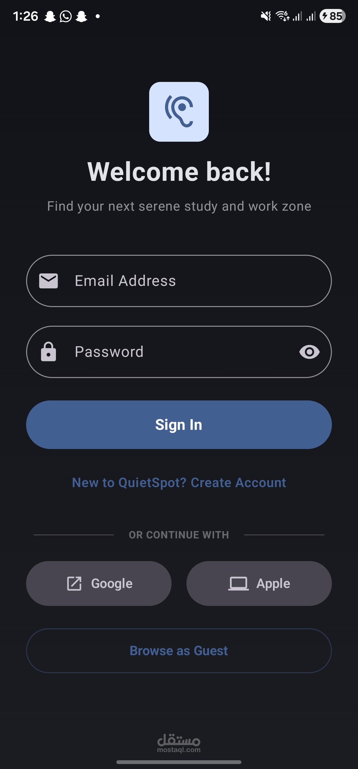 Quietspot app