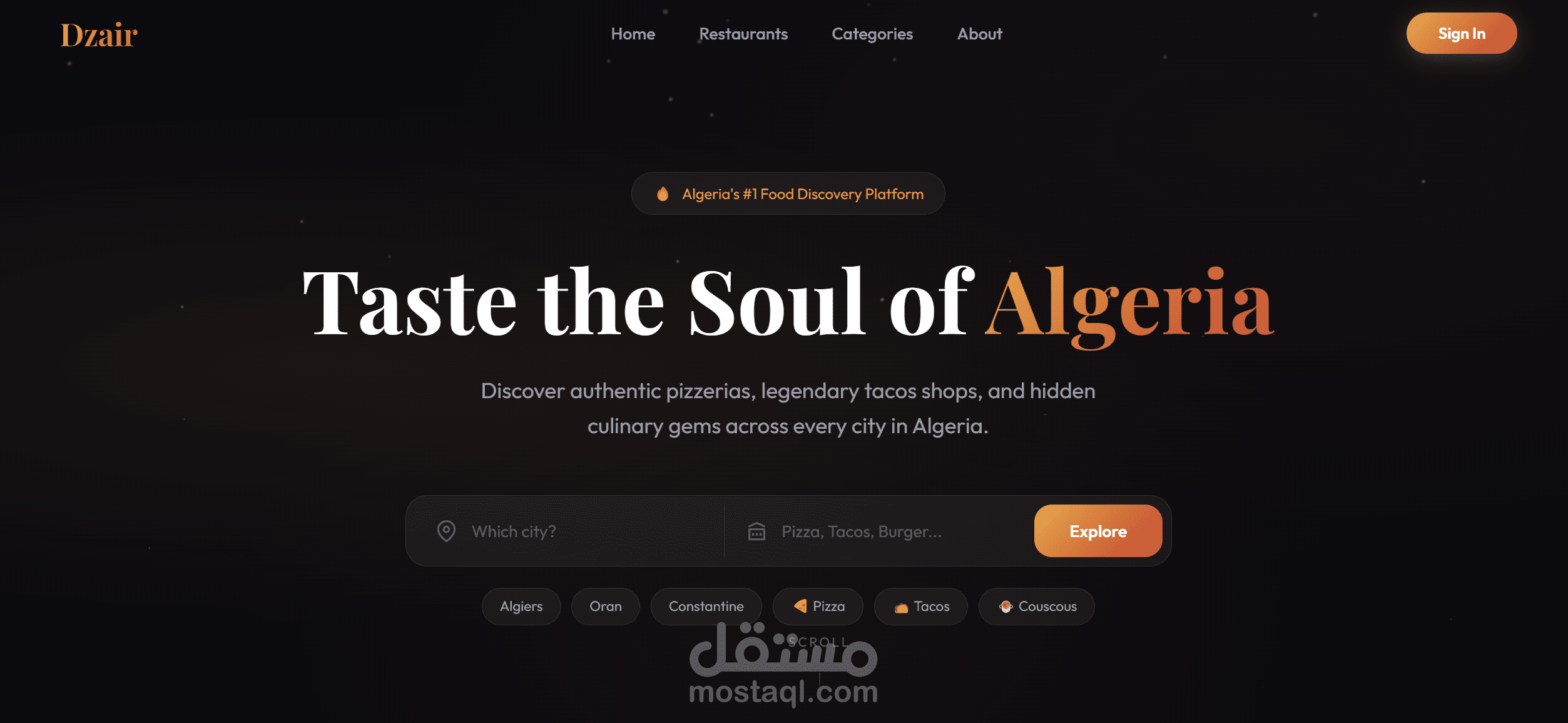 DzairFood — Restaurant Discovery Platform for Algeria