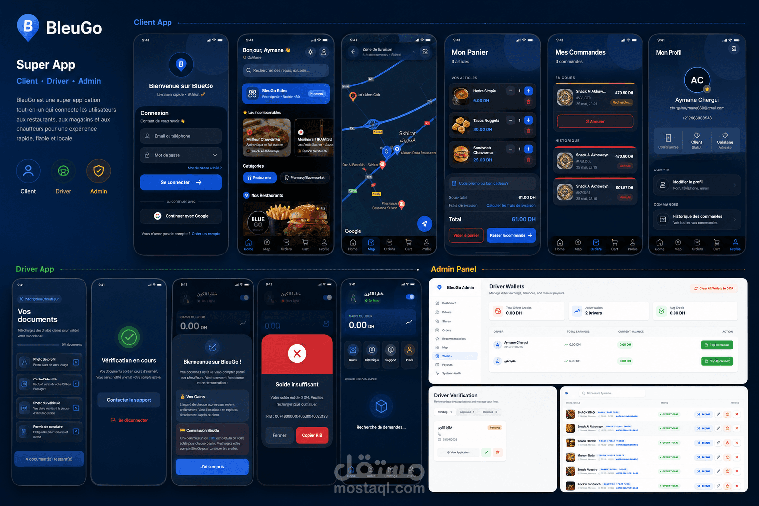 تطبيق BleuGo - سوبر-أب متكامل لخدمات الـ VTC والتوصيل