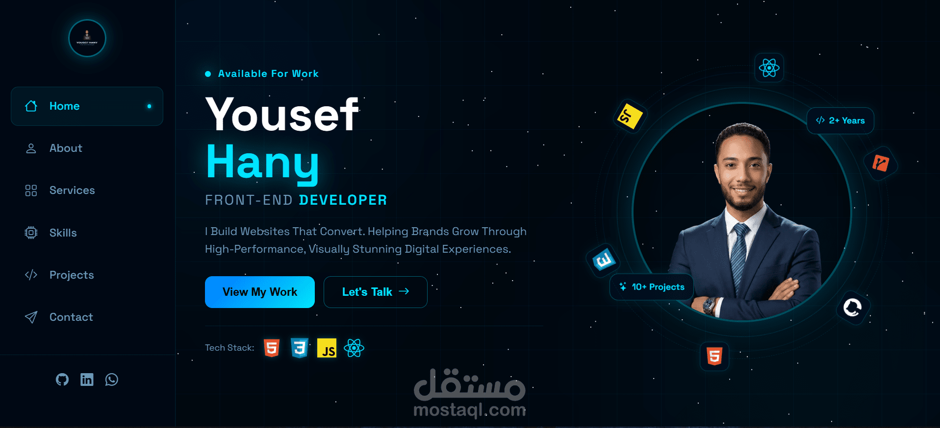 تصميم وتطوير موقع شخصي احترافي (Personal Portfolio)