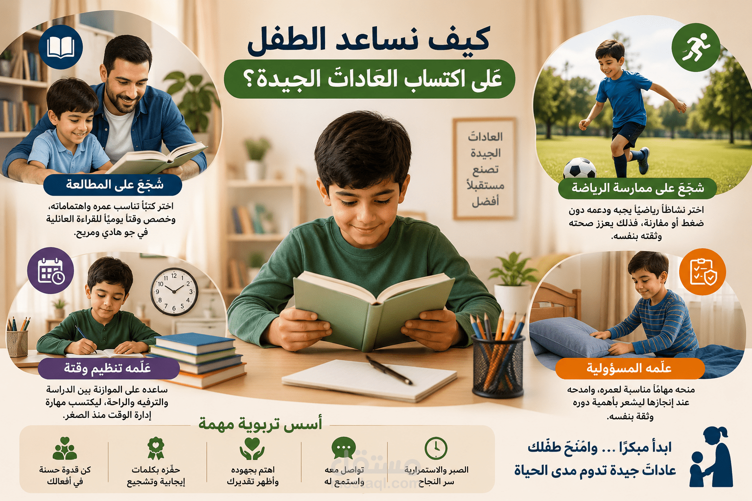 كيف نساعد الطفل على اكتساب العادات الجيدة؟