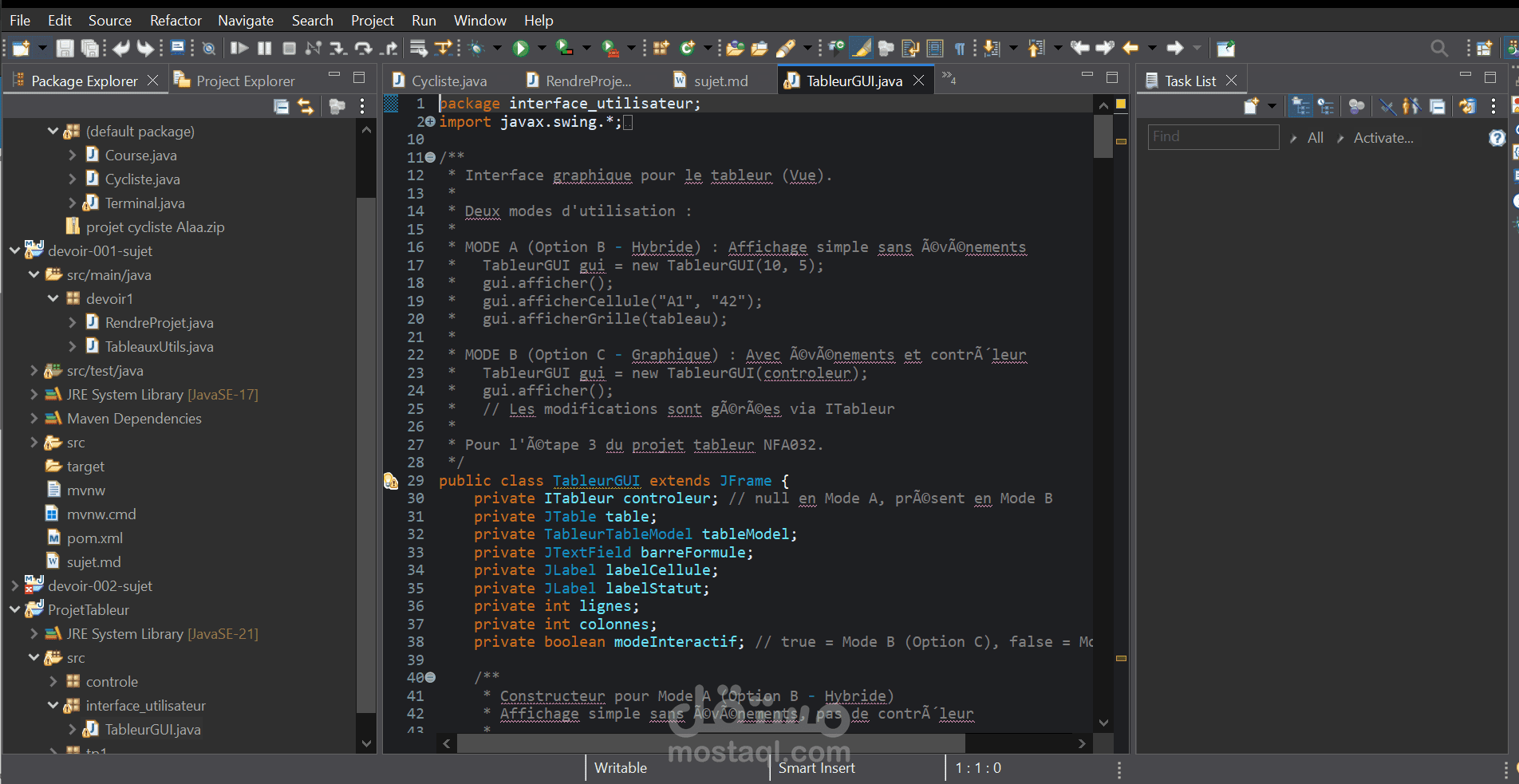 تطوير تطبيق جداول حسابية متكامل (Spreadsheet Application) بلغة Java مع واجهة مستخدم