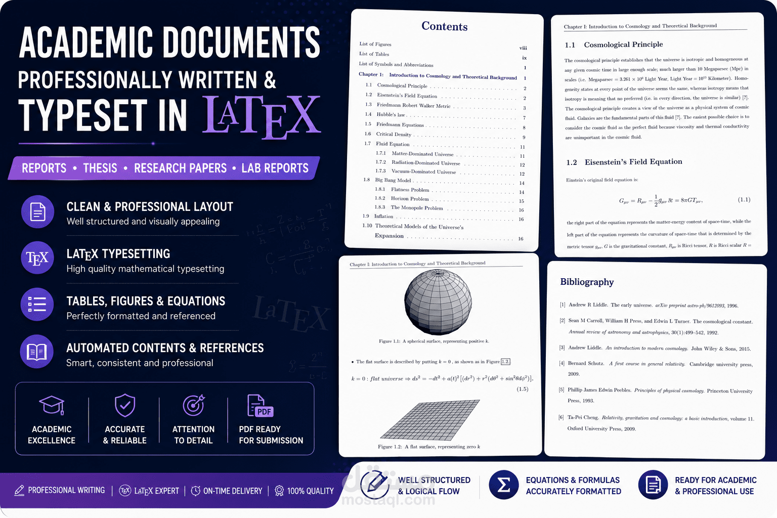 إعداد وتنسيق رسالة ماجستير في علم الكونيات باستخدام LaTeX وفق المعايير الأكاديمية