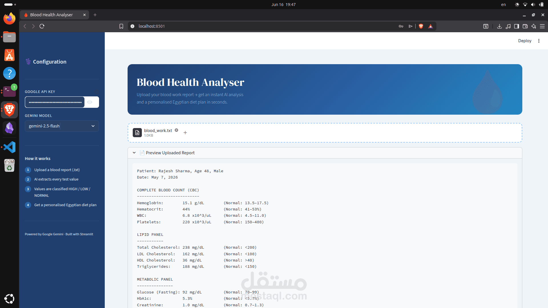 Blood-Health-Analyser