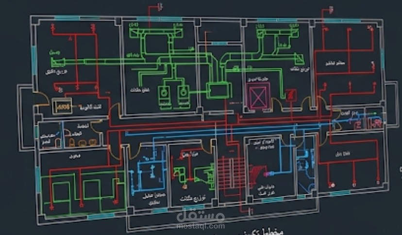 تصميم أنظمة التكييف (HVAC) ومكافحة الحريق لفيلا سكنية - MEP Design