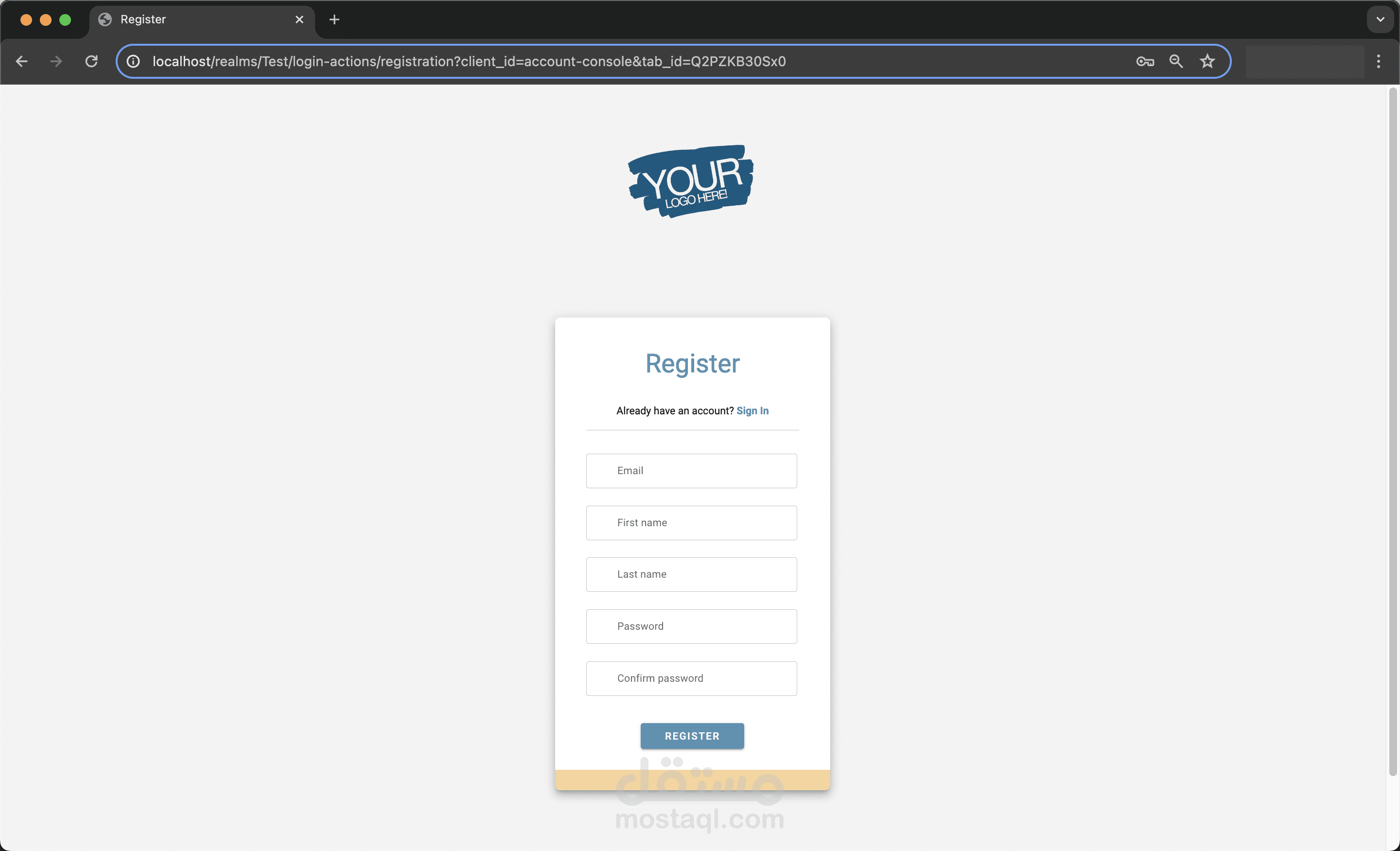 تعديل واجهات Keycloak للحصول على واجهات خاصّة