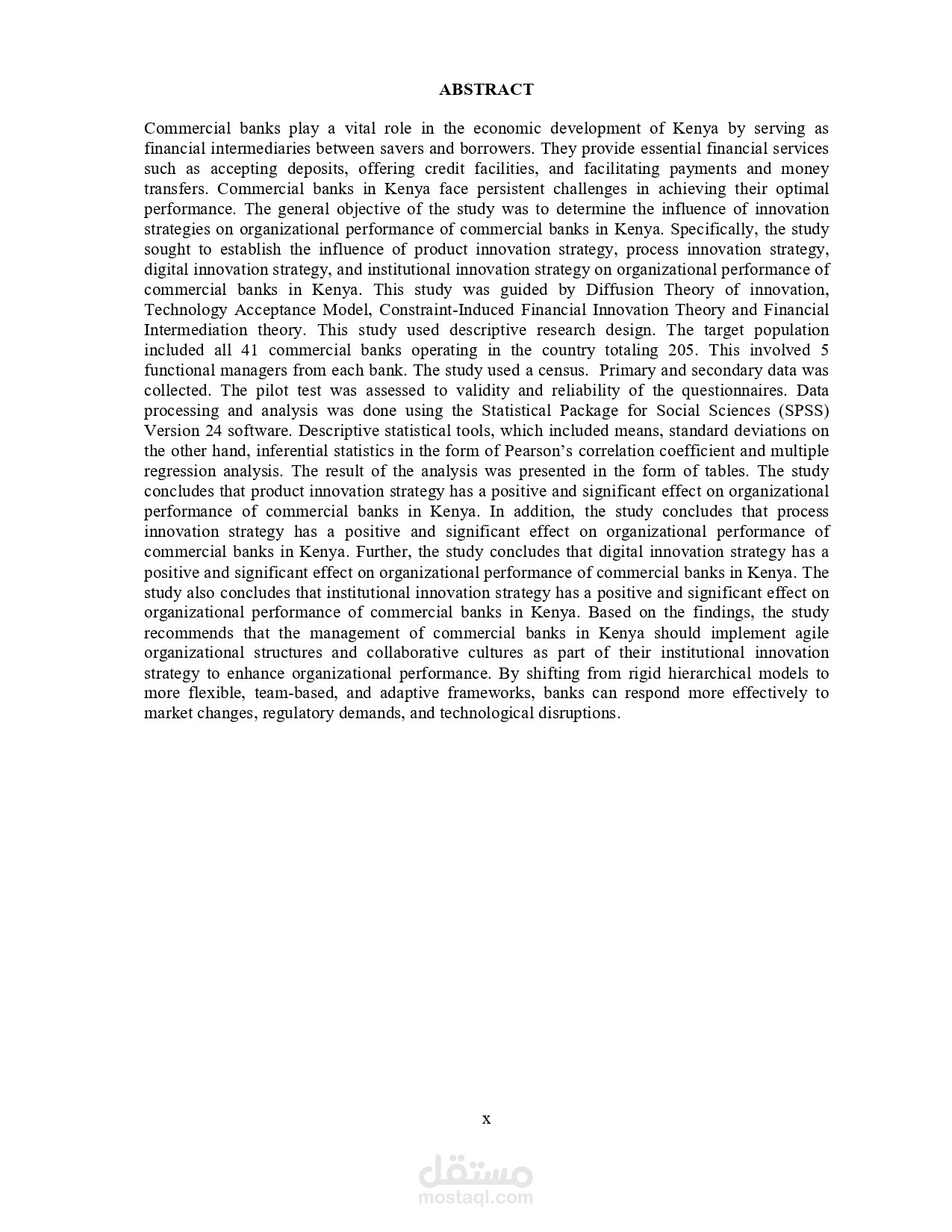 Innovation Strategies and Organizational Performance of Commercial Banks in Kenya