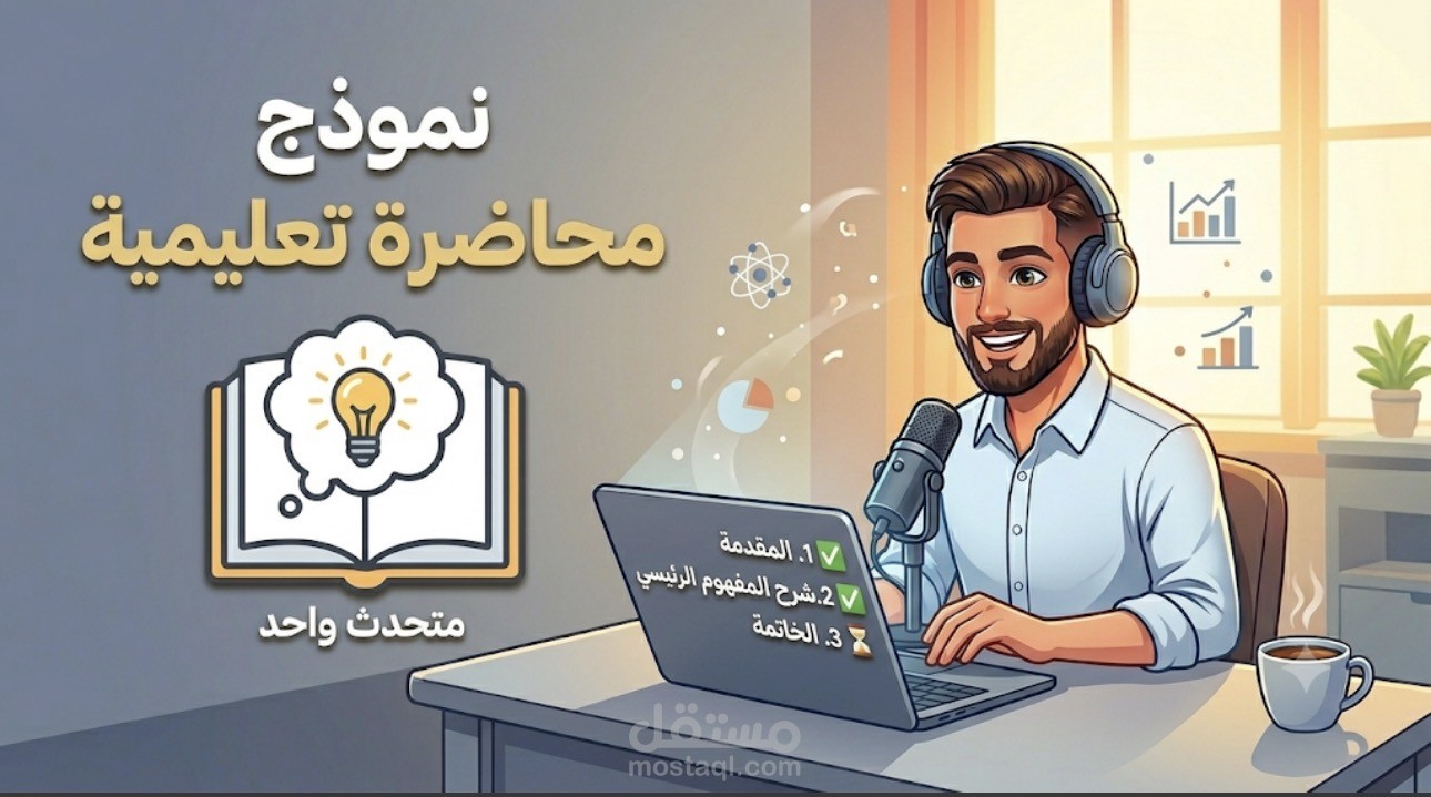 نموذج تفريغ صوتي احترافي (مقطع من محاضرة تعليمية/متحدث واحد)