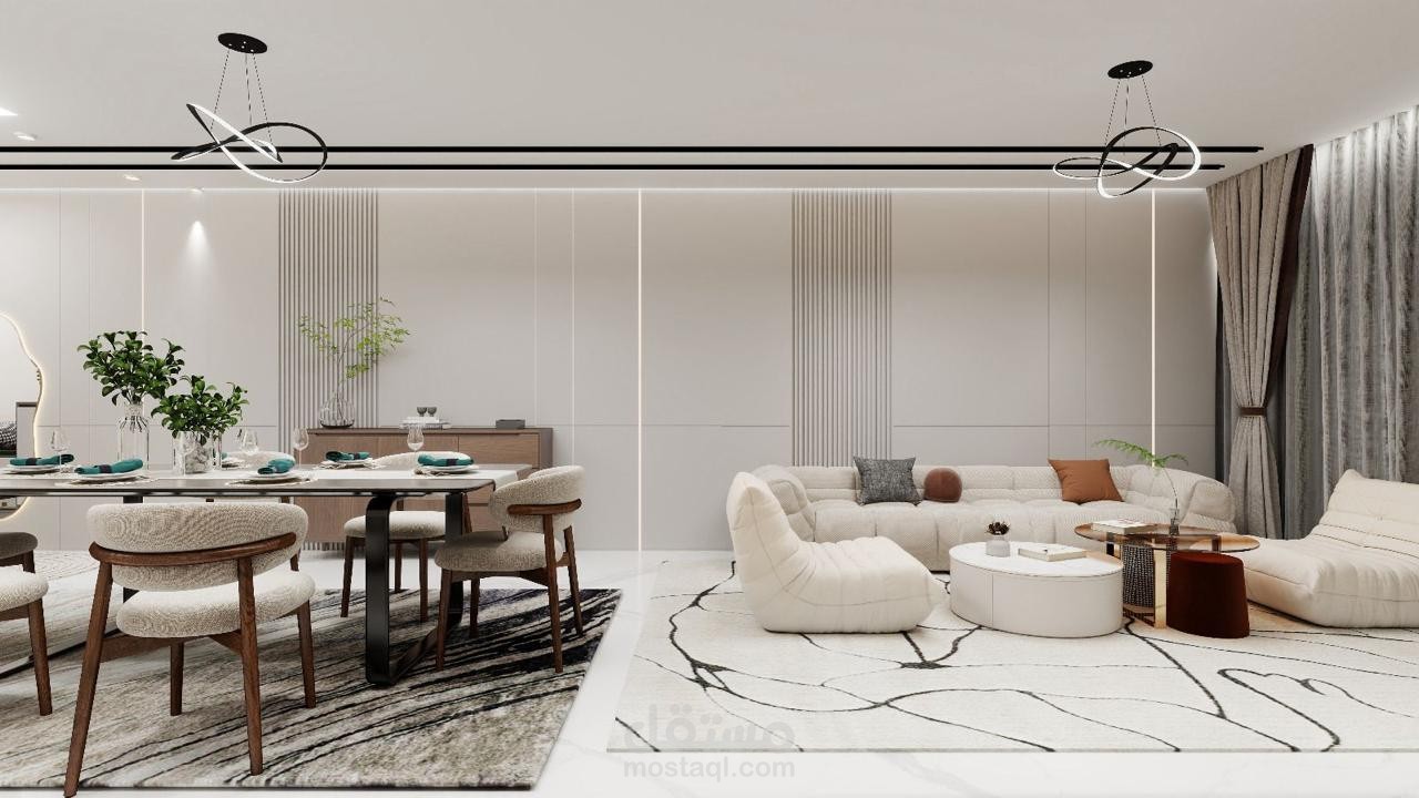تصميم وتنفيذ وتشطيب شقه بمصر