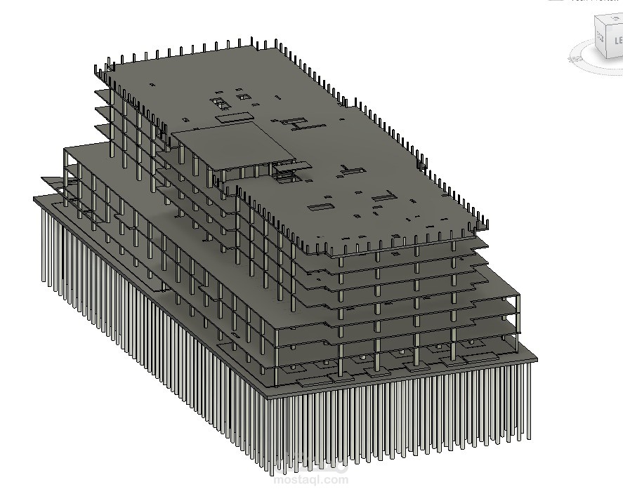 نمذجة إنشائية BIM لمبنى متعدد الطوابق