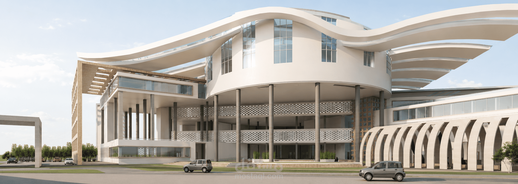 مشروع تخرج: تصميم مجمع محاكم متكامل