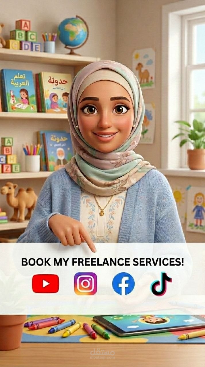اعلان للترويج لقناة محتوى قصص اطفال و الترويج لخدمة صناعة فيديوهات