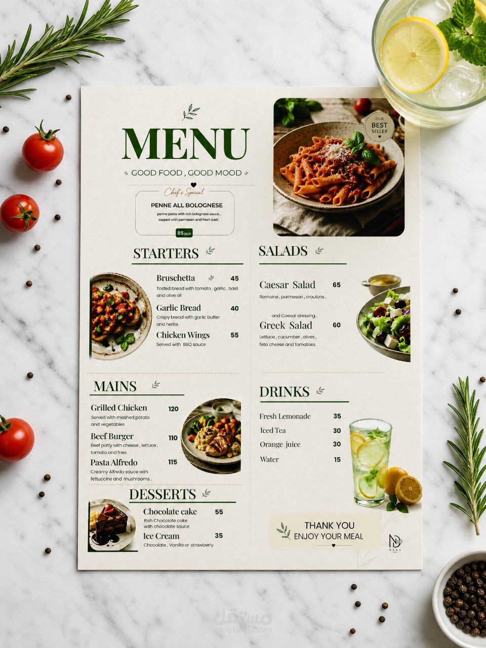 Restaurant Menu Design