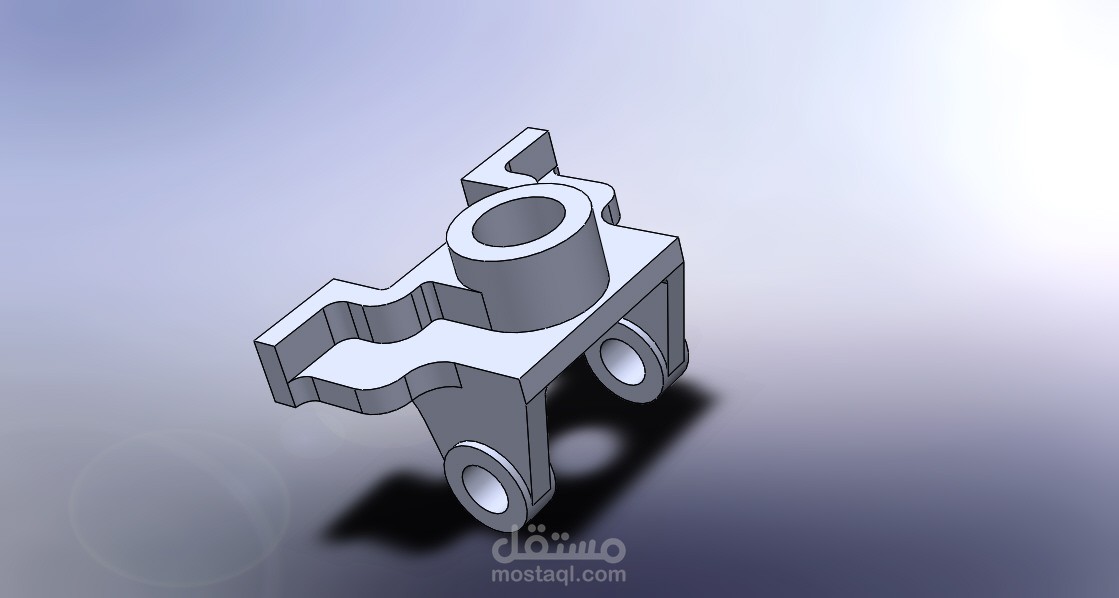 تصميم قطعة ميكانيكية ثلاثية الأبعاد باستخدام SolidWorks
