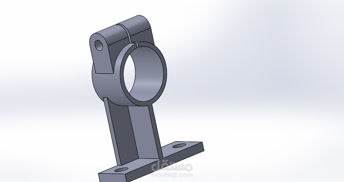 تصميم حامل ميكانيكي ثلاثي الأبعاد باستخدام SolidWorks