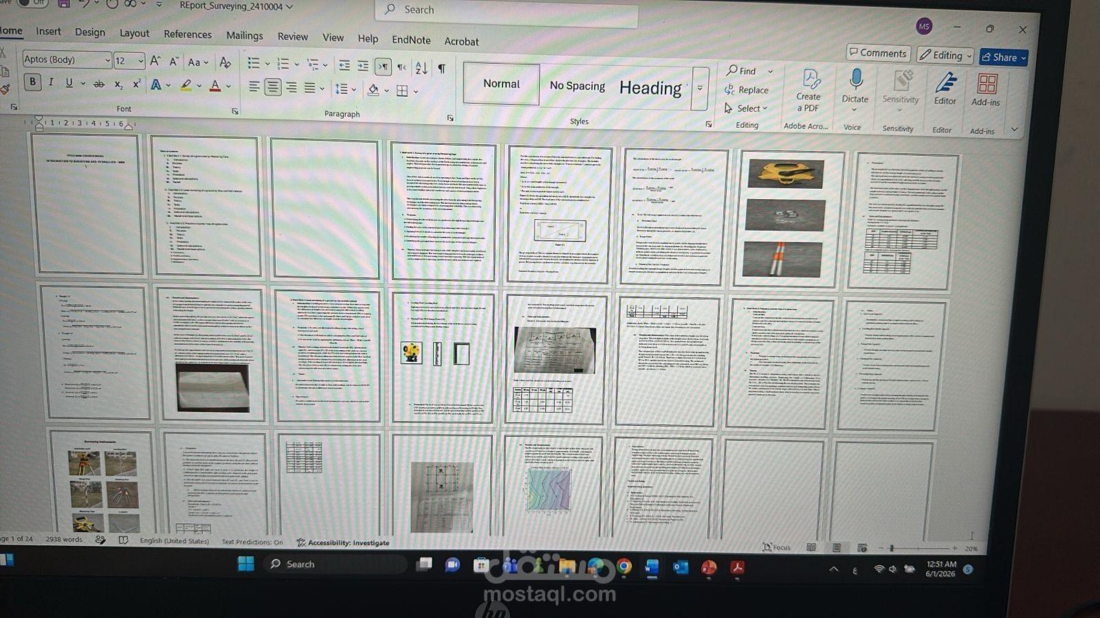 Surveying report