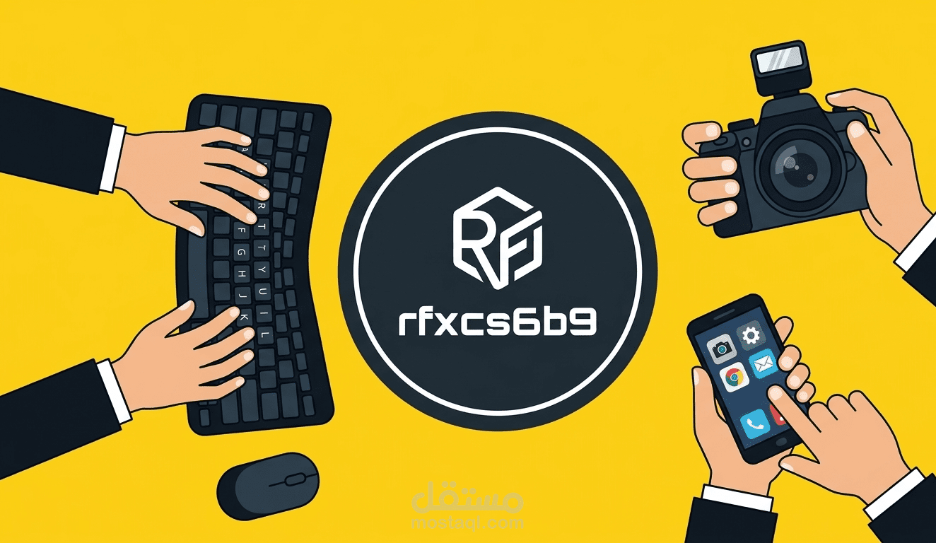 هويتك الرقمية في صورة - تصميم رسومي مبتكر لمفهوم العمل الرقمي المتكامل