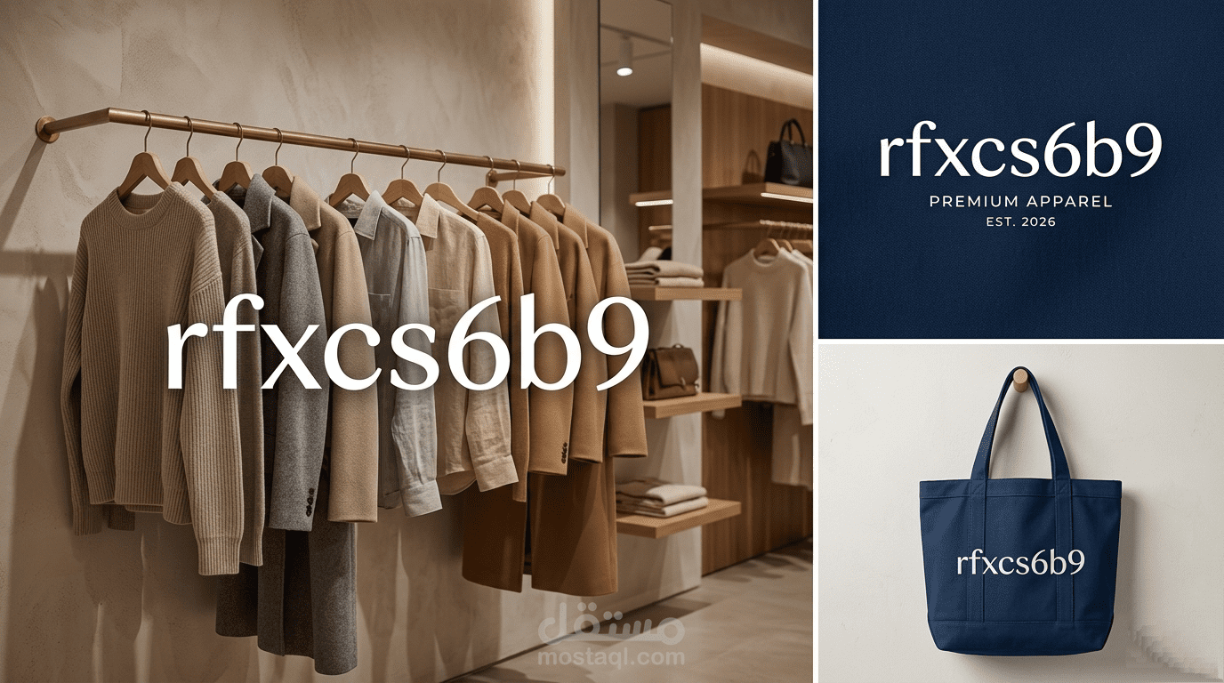 تصميم هوية بصرية متكاملة وشعار لبراند ملابس وأزياء فاخرة - rfxcs6b9