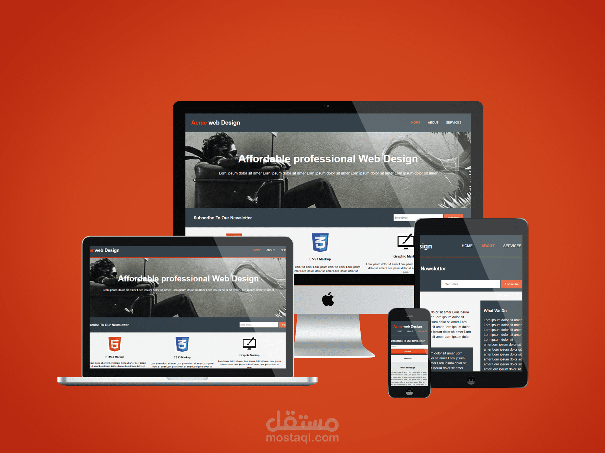 Template mokup website