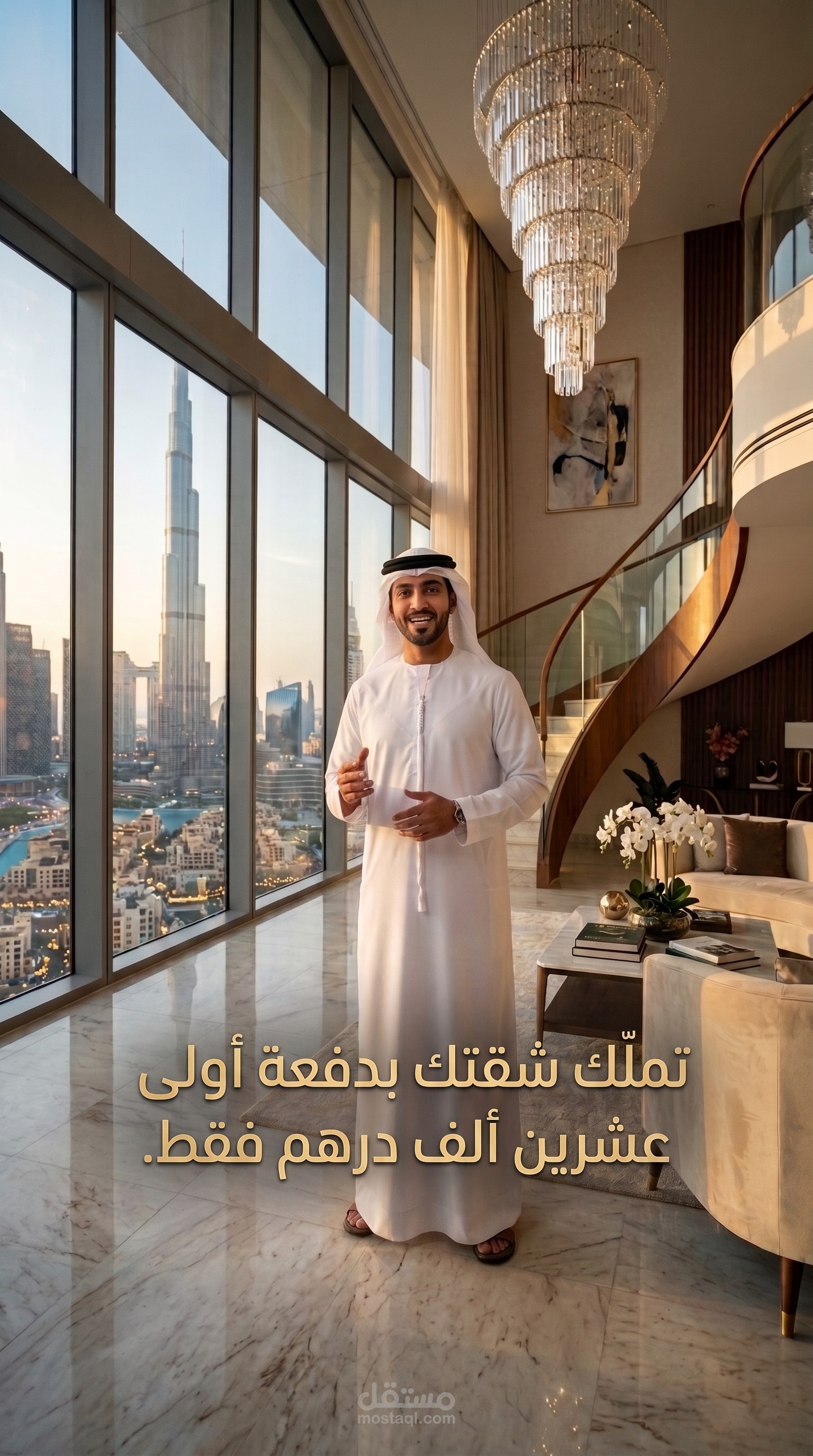 تصميم فيديو إعلاني عقاري احترافي بالذكاء الاصطناعي لمشاريع دبي