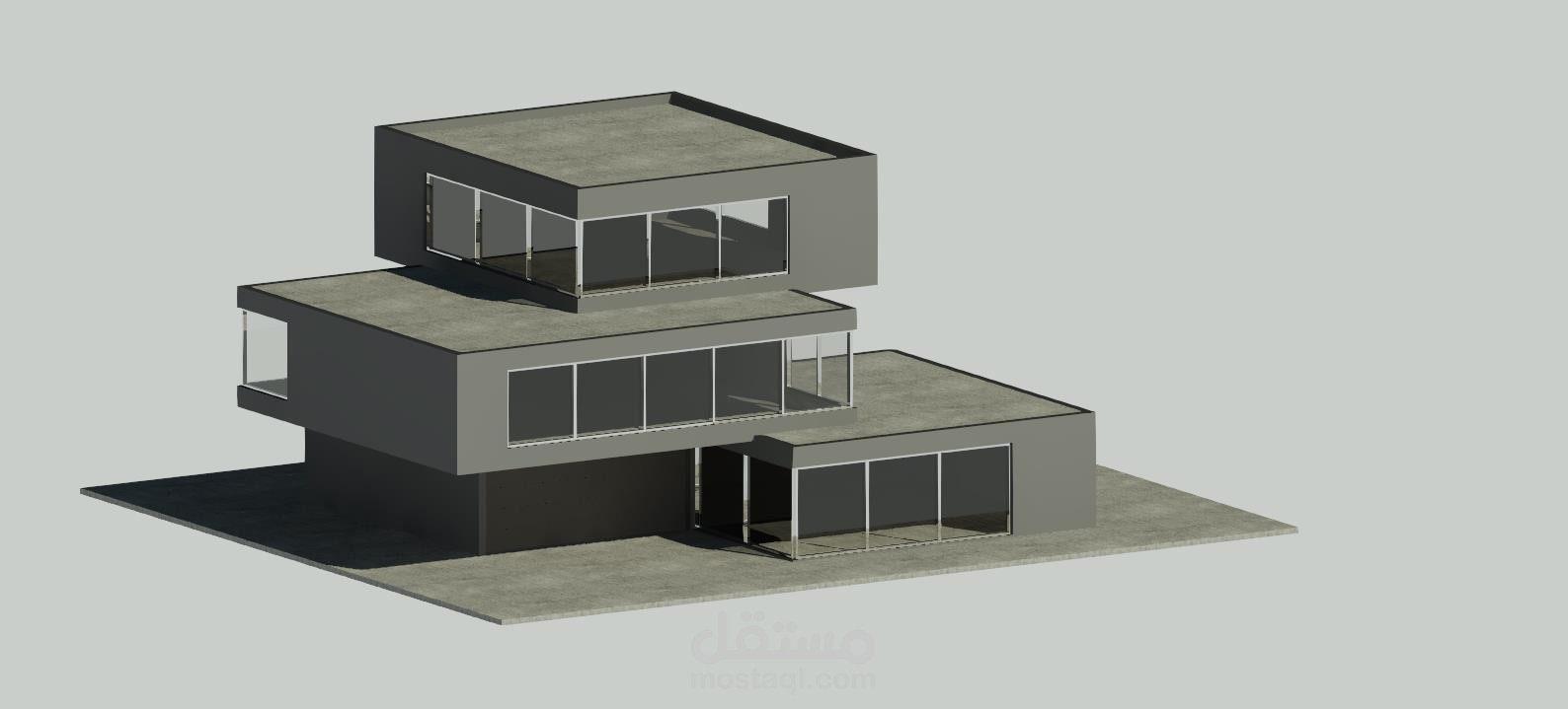 تصميم concept فيلا مودرن