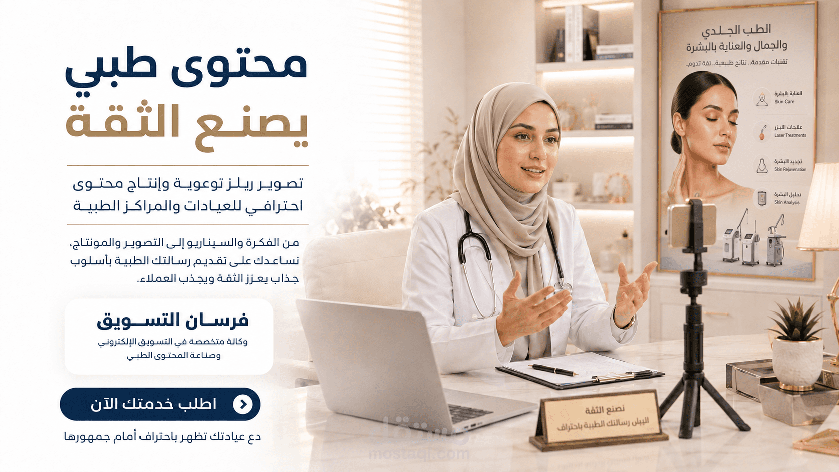 تصميم حملة متكاملة لقسم الجلدية