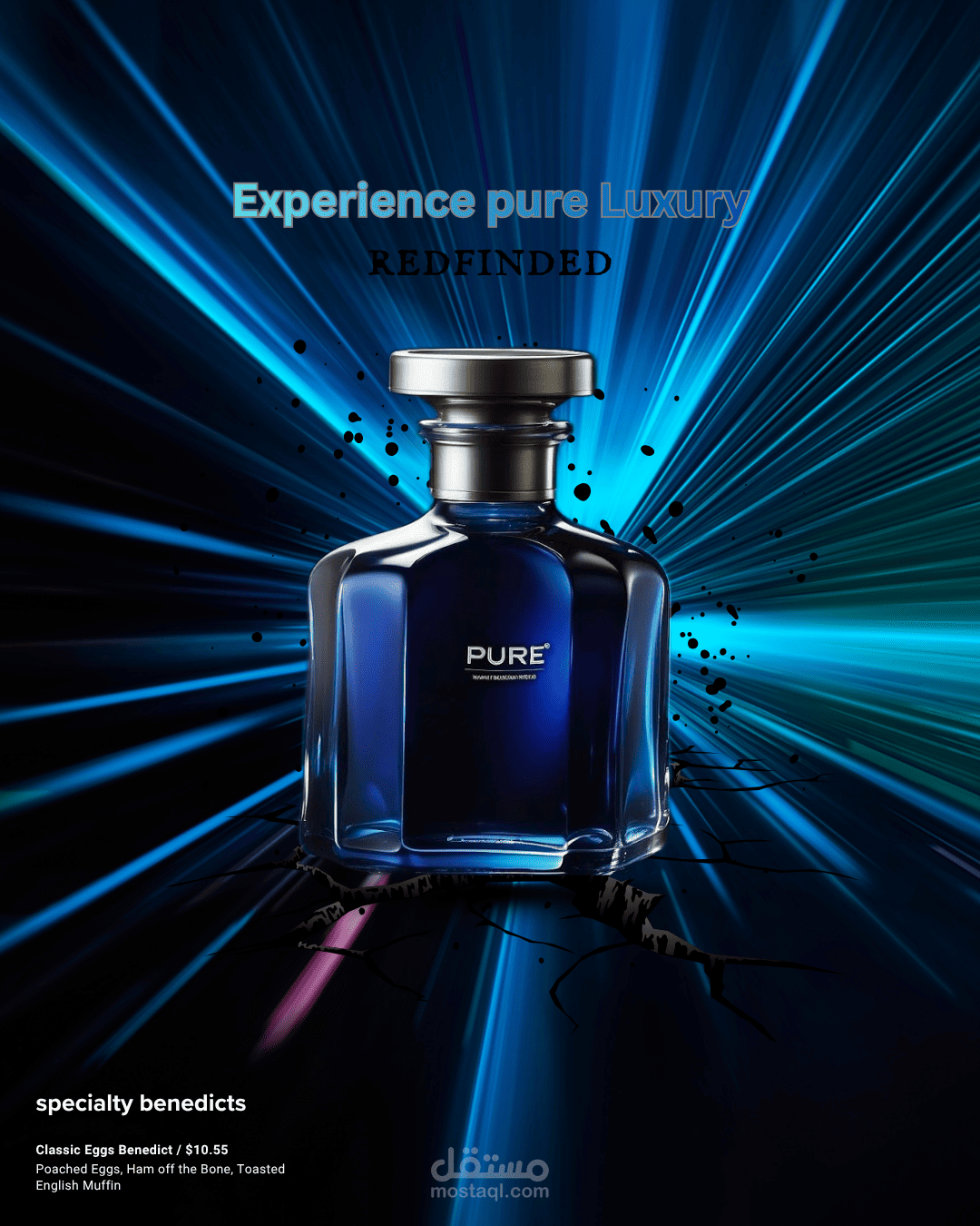 “A luxury perfume advertisement concept focused on elegance, minimalism, and premium product presentation.”