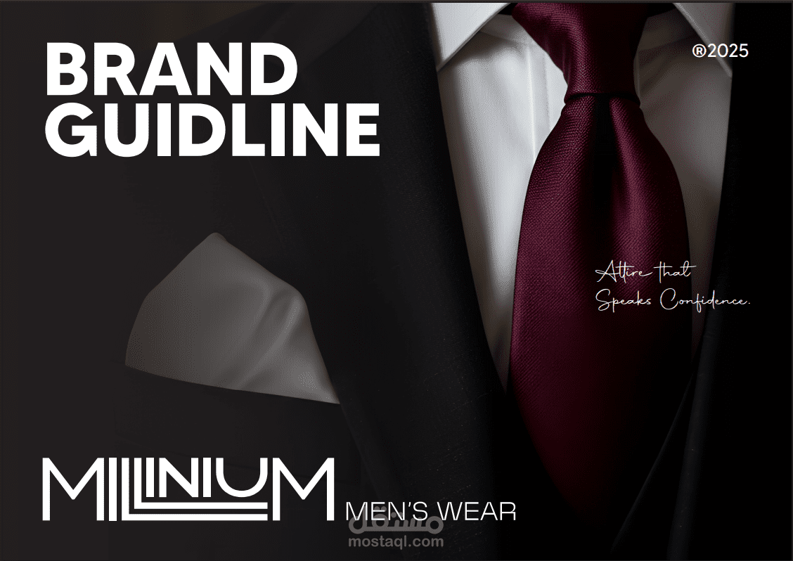 تصميم شعار و هويه جديده لشركه الملابس الرجالي millinium
