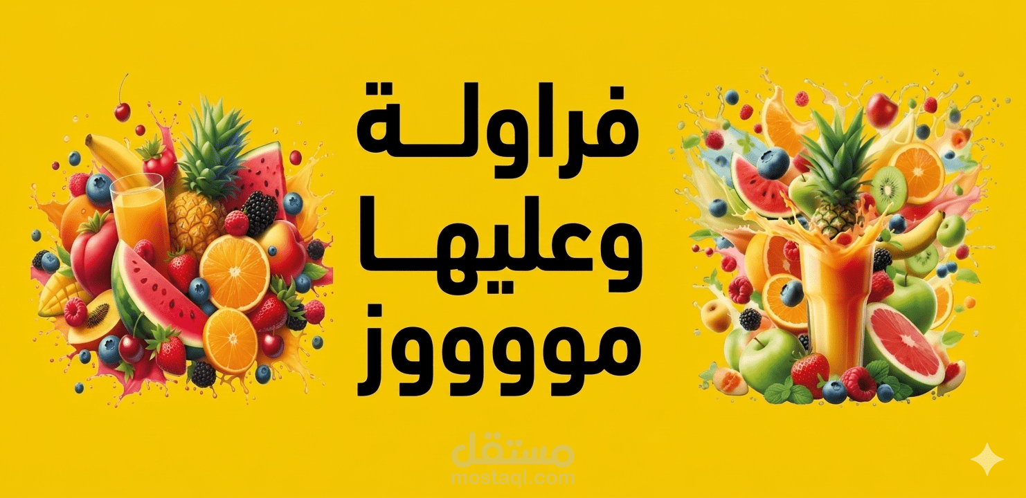 مونتاج فيديو ترويجي وإعلاني لمحل "فراولة على موز" للعصائر