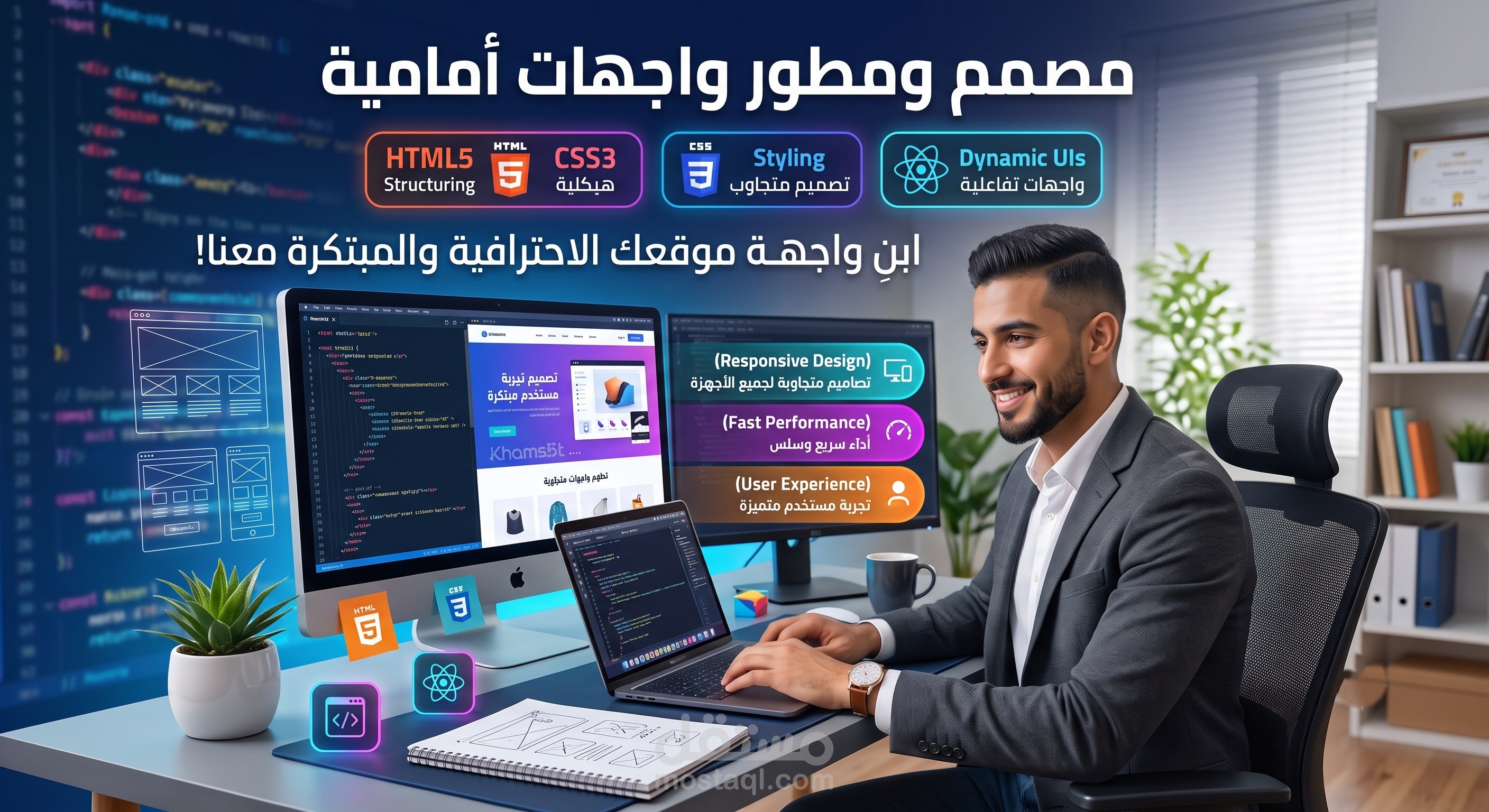 تصميم واجهات مواقع ملائمة للهواتف و للـ desktop