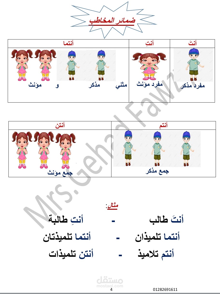 مذكره لغه عربيه للنحو