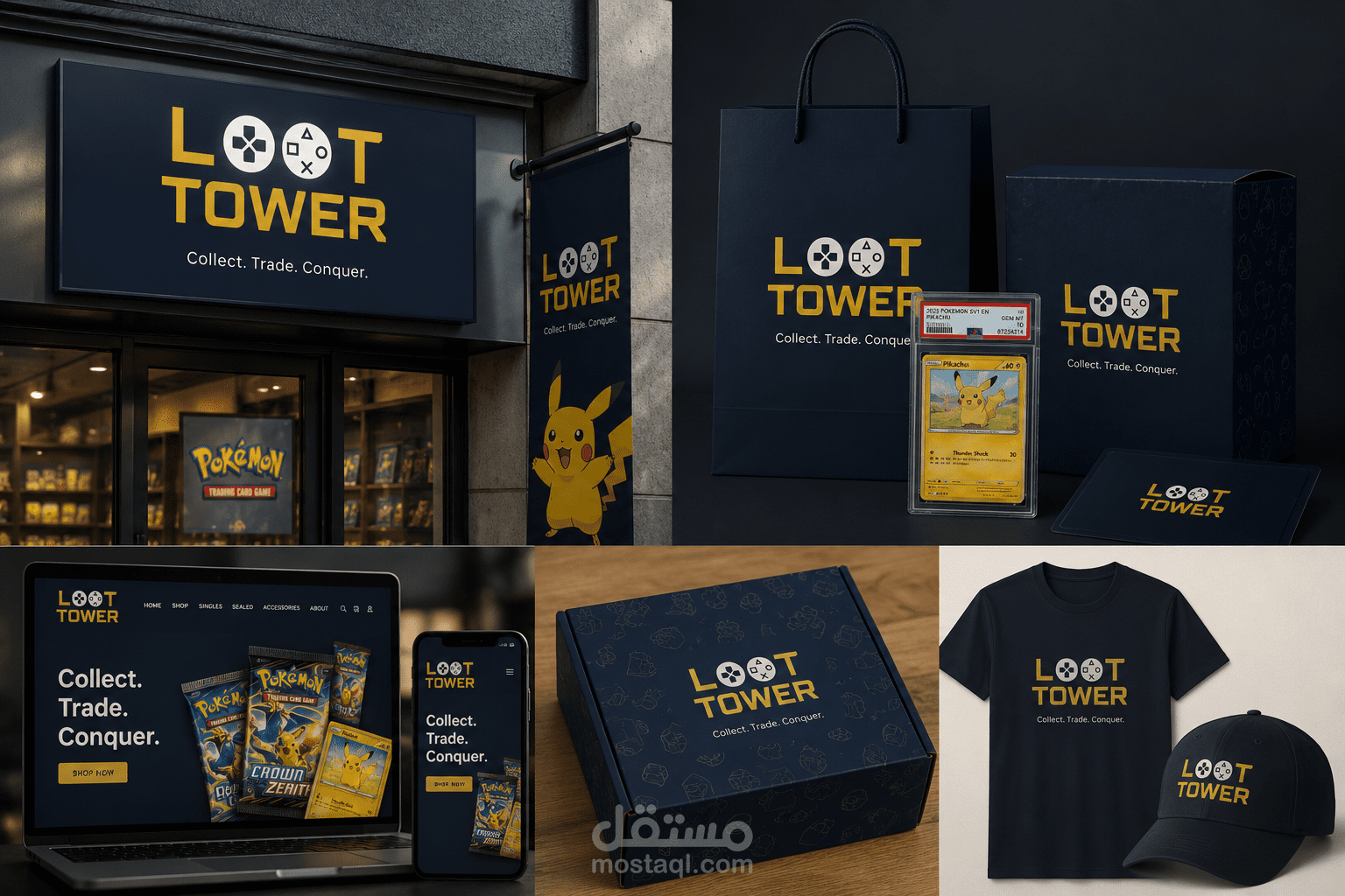 تصميم شعار وهوية بصرية لمتجر Loot Tower