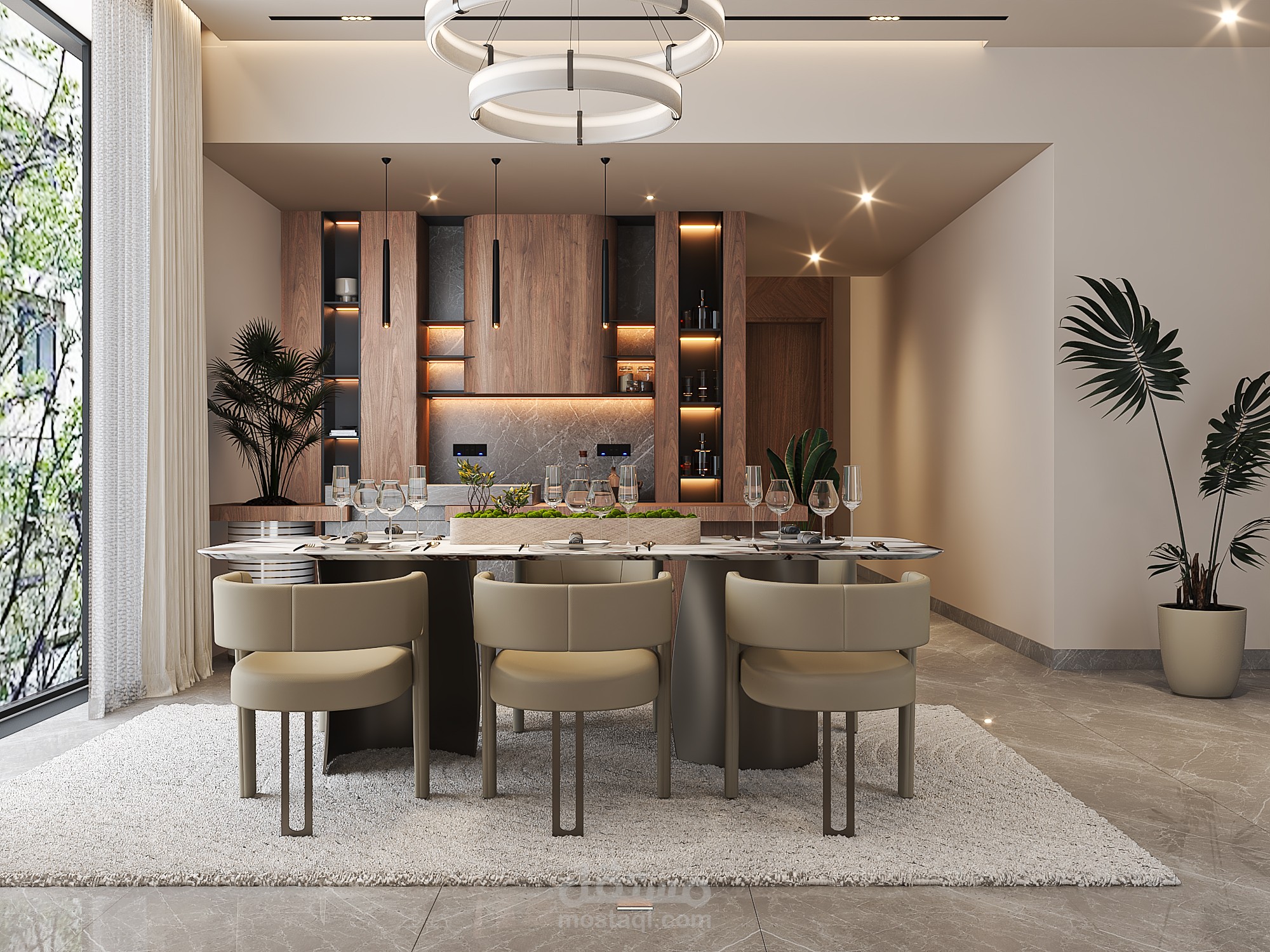 تصميم لبعض الفراغات الداخلية