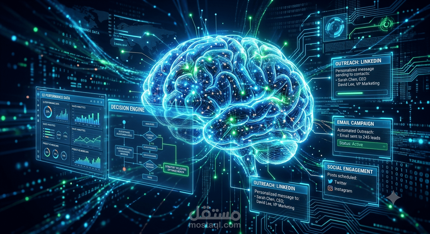 بنيت نظام AI Agent ذكي يبحث عن العملاء ويتواصل معهم تلقائياً بدون تدخل بشري