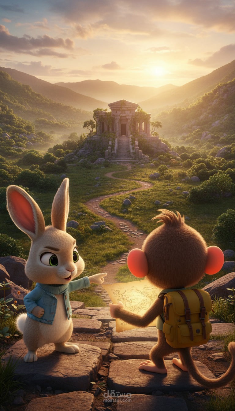 فيديو أنميشن سينمائي قصير بتقنيات الذاء الاصطناعي