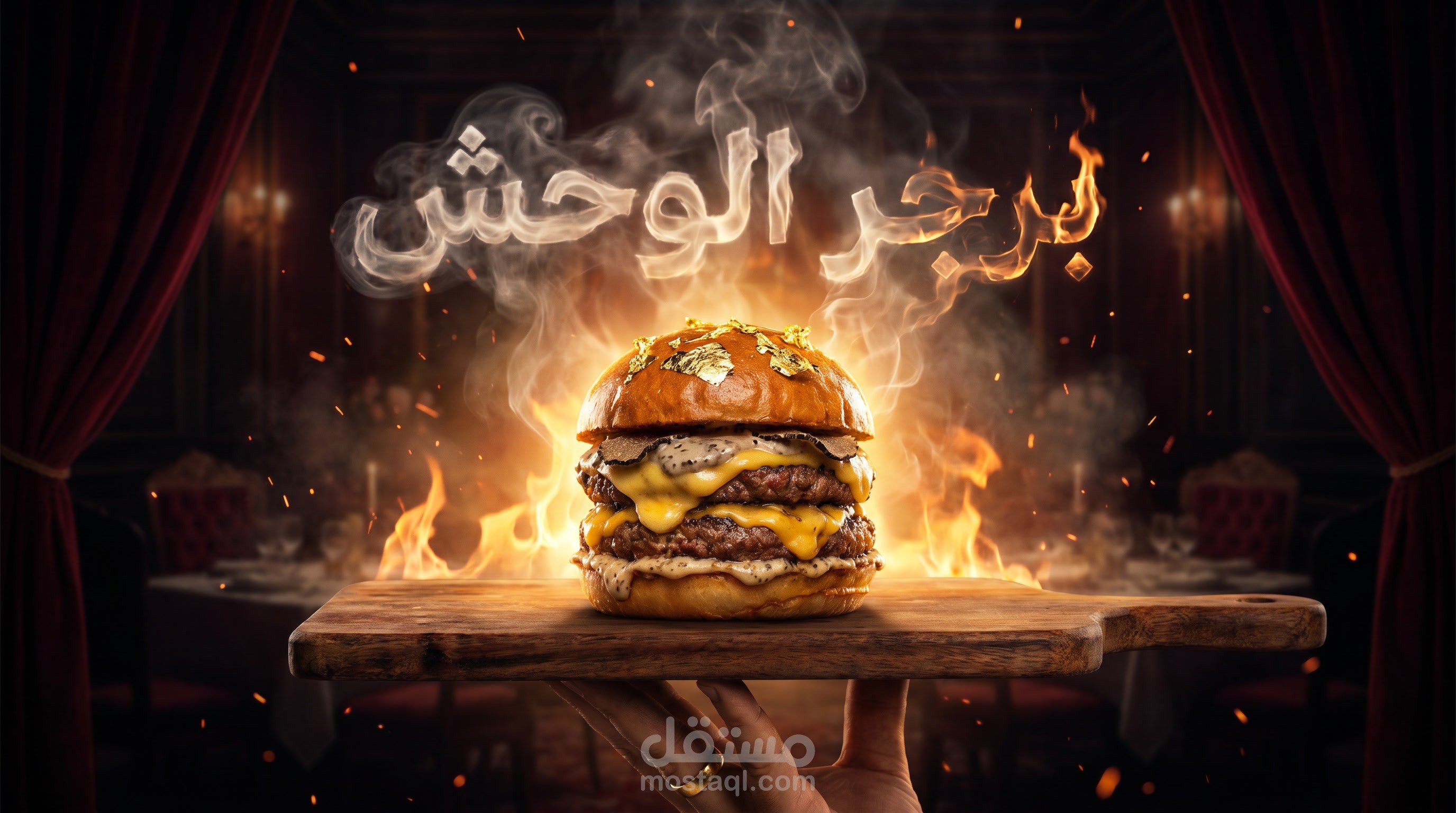 تصميم فيديو إعلاني تجاري لبرجر "الوحش"