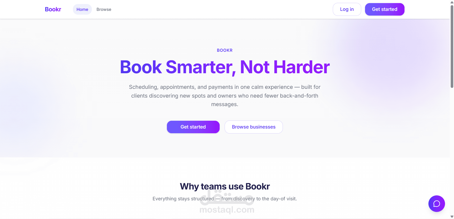 Bookr — نظام حجز متعدد الأغراض مدعوم بالذكاء الاصطناعي