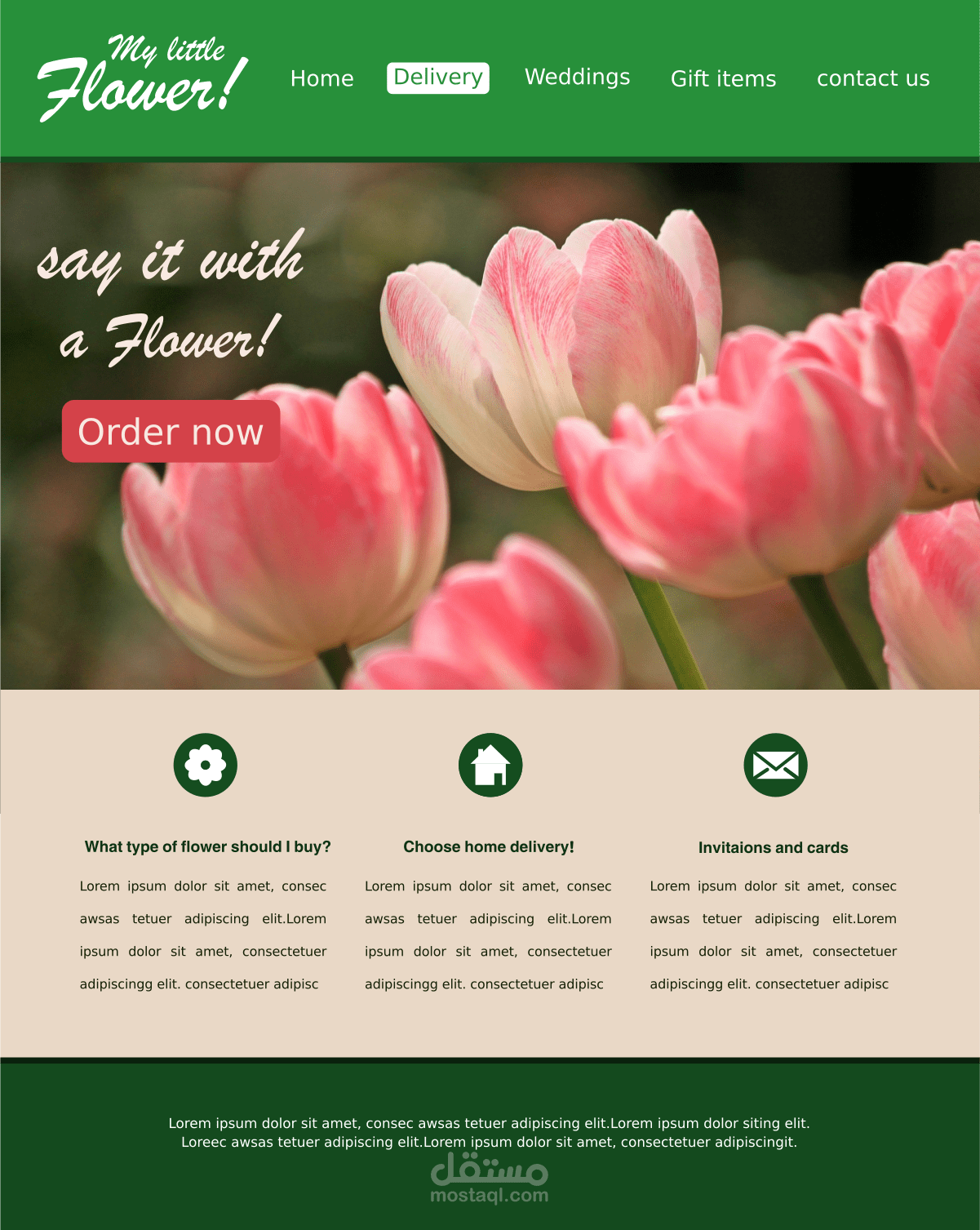 تصميم صفحة هبوط