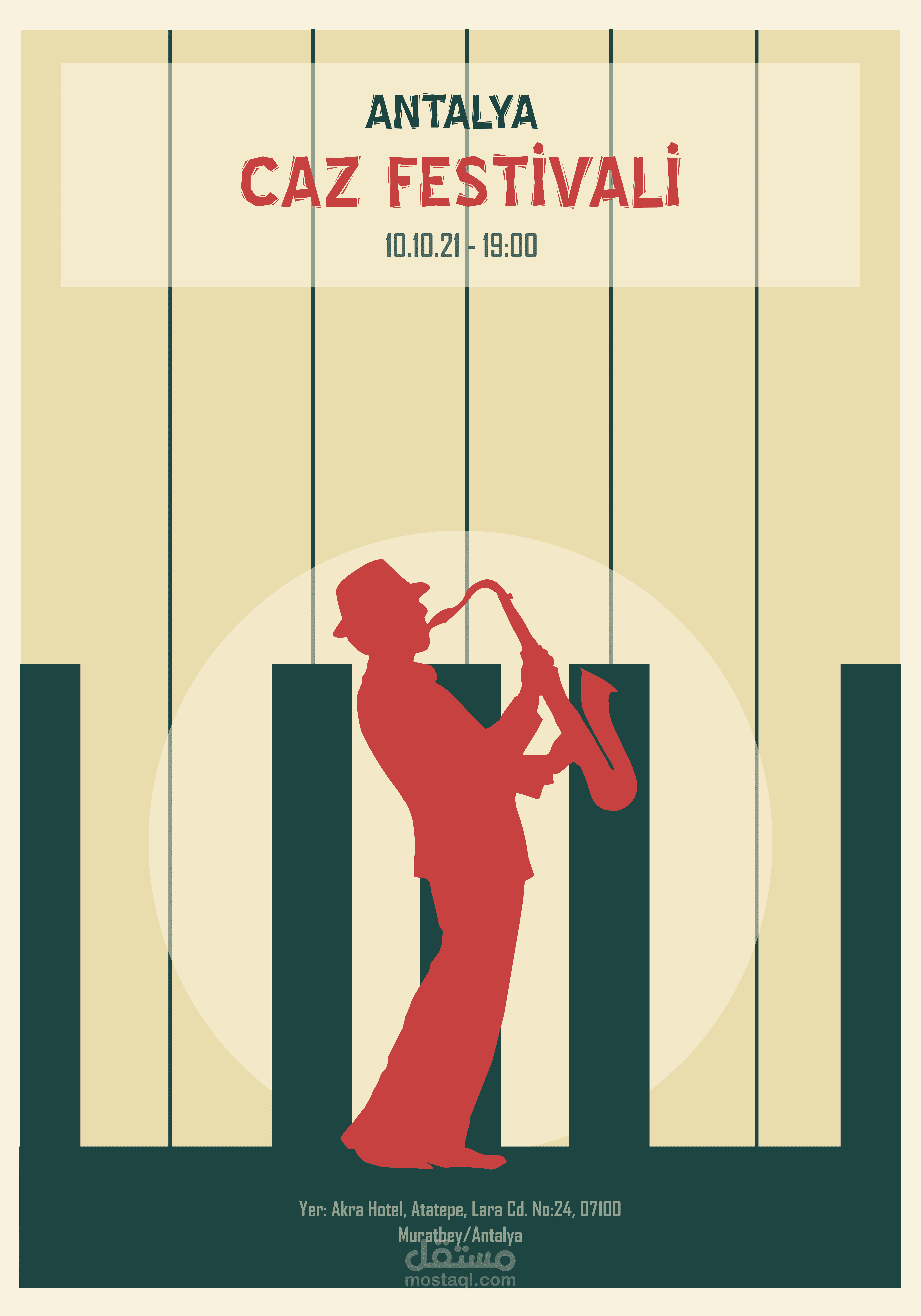 تصميم بوستر لحفل جاز موسيقي