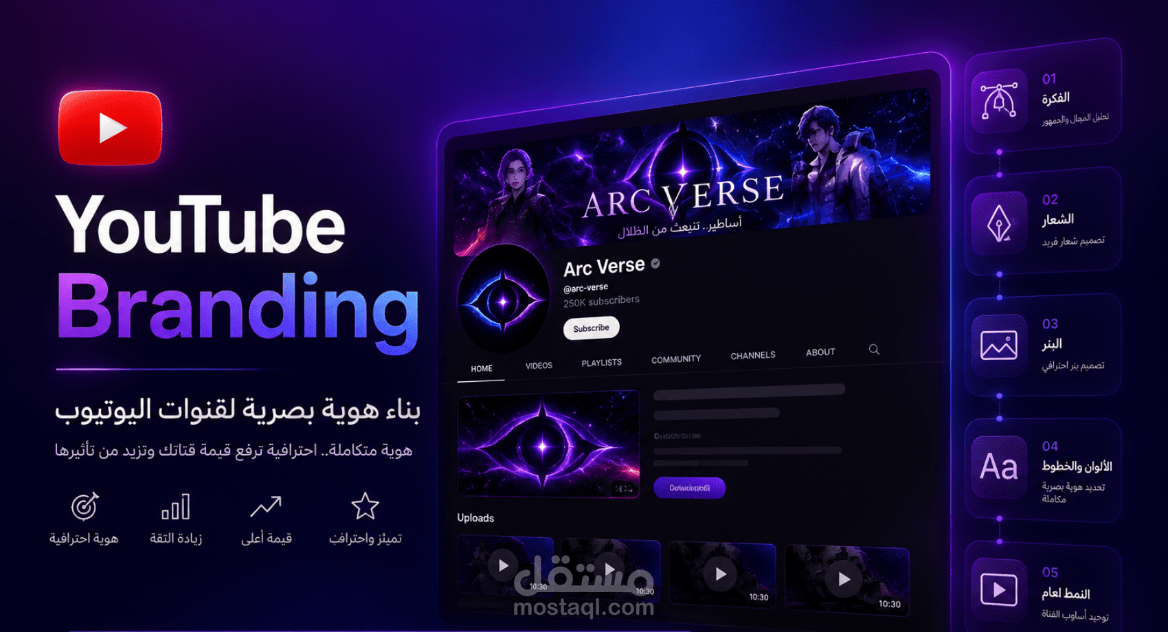 بناء هوية بصرية لقنوات اليوتيوب